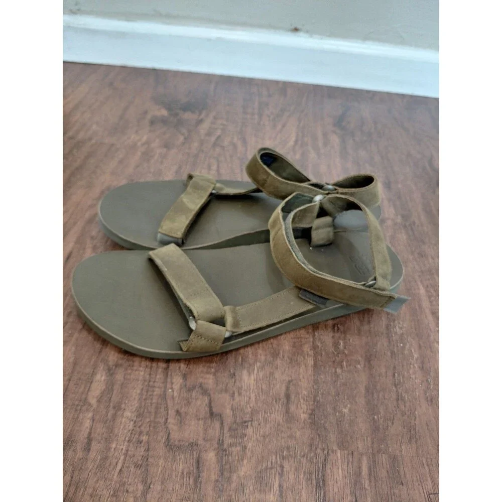 Teva Universal Full Grain Hiking Sandals Men's Olive Green Strap Outdoor 14